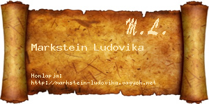 Markstein Ludovika névjegykártya